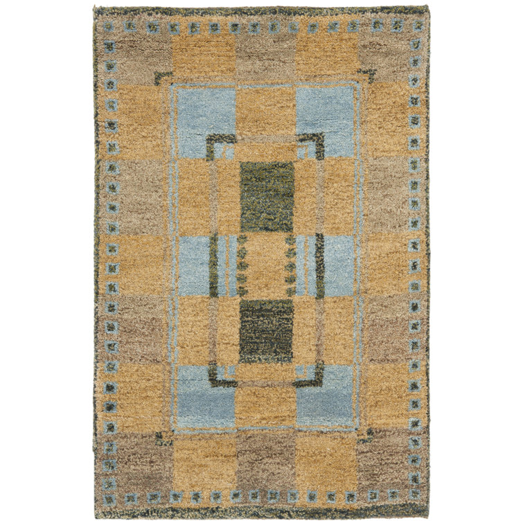 Safavieh Selaro HandKnotted Wool Beige/Blue/Gray Rug Wayfair